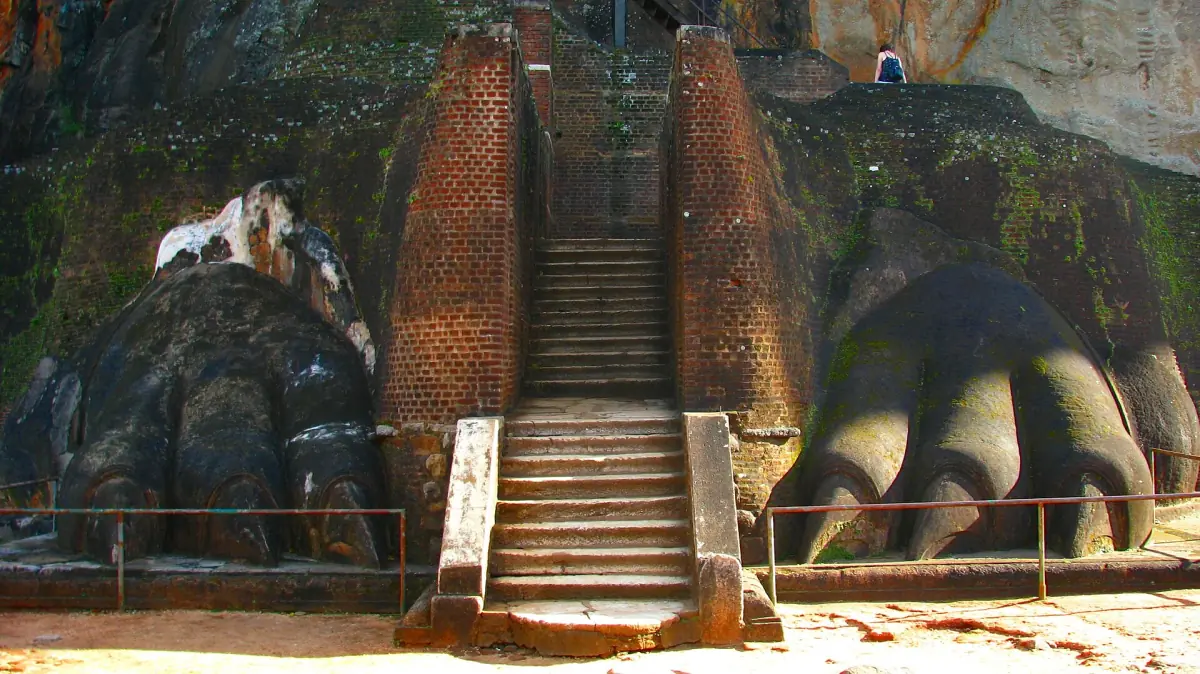 The lion paws and stairs