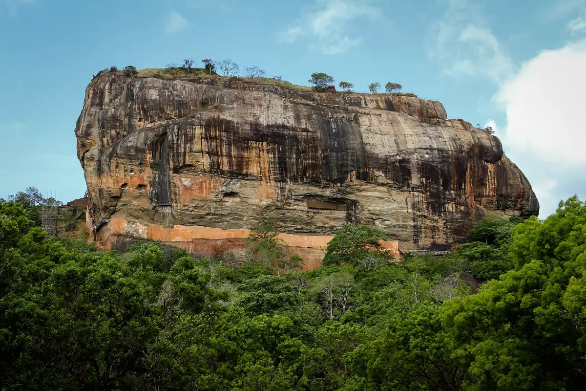 Sigiriya Lion Rock above the forest