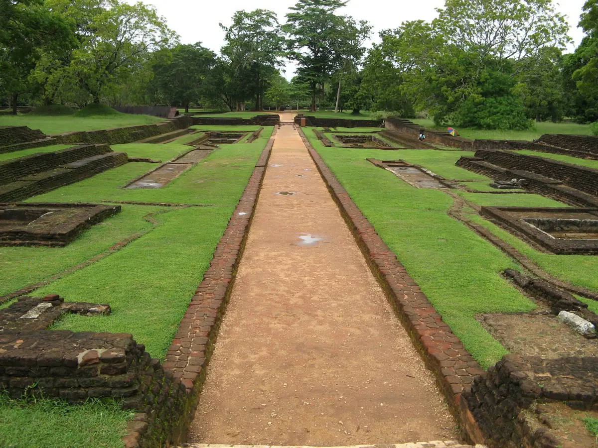 The water gardens below the rock